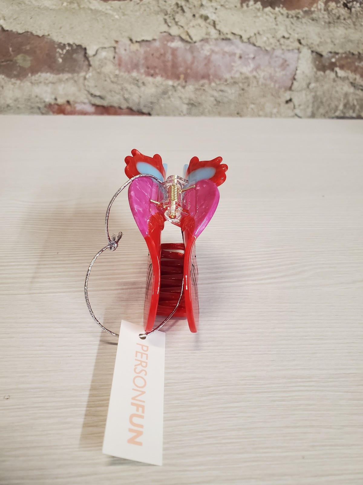 PERSONFUN Anatomical Heart Hair Claw Clip Red Pink Blue 2.75 Inch Novelty