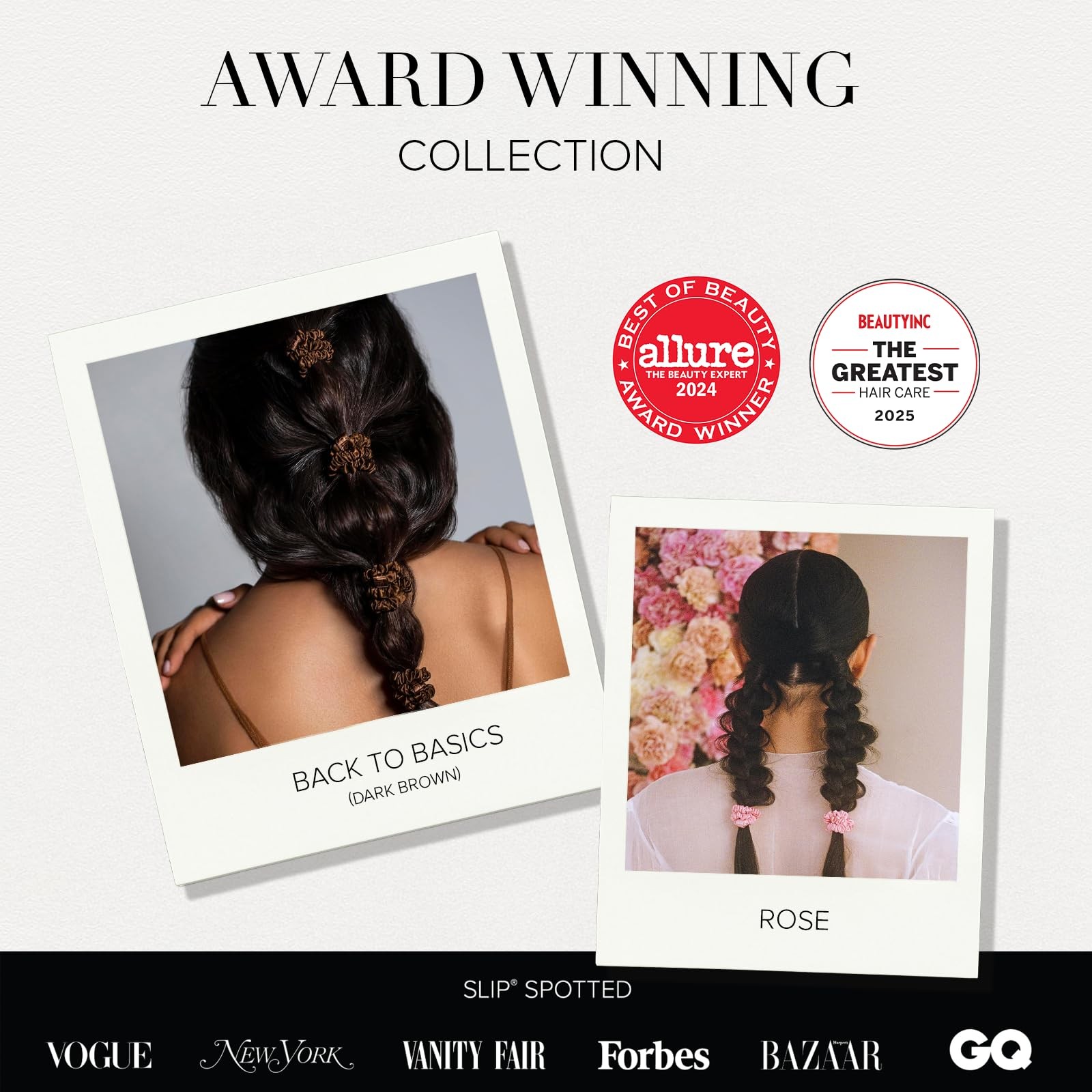 Silk Scrunchies Set of 6 – 100% 22 Momme Mulberry Hair-Friendly – Gentle on Hair