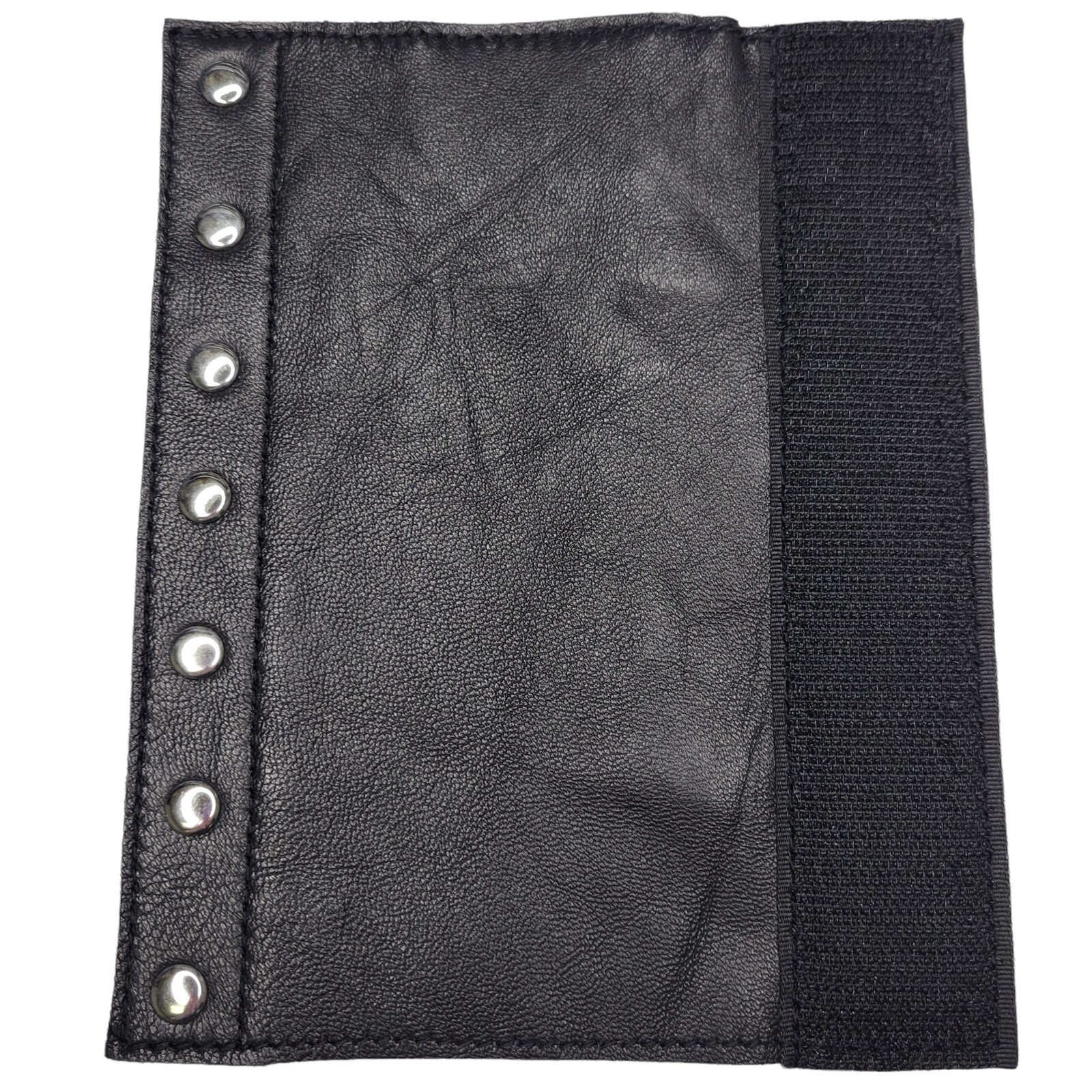 Studded Leather Pony Tail Wrap Hair Holder Biker Black 7″ Long L9842