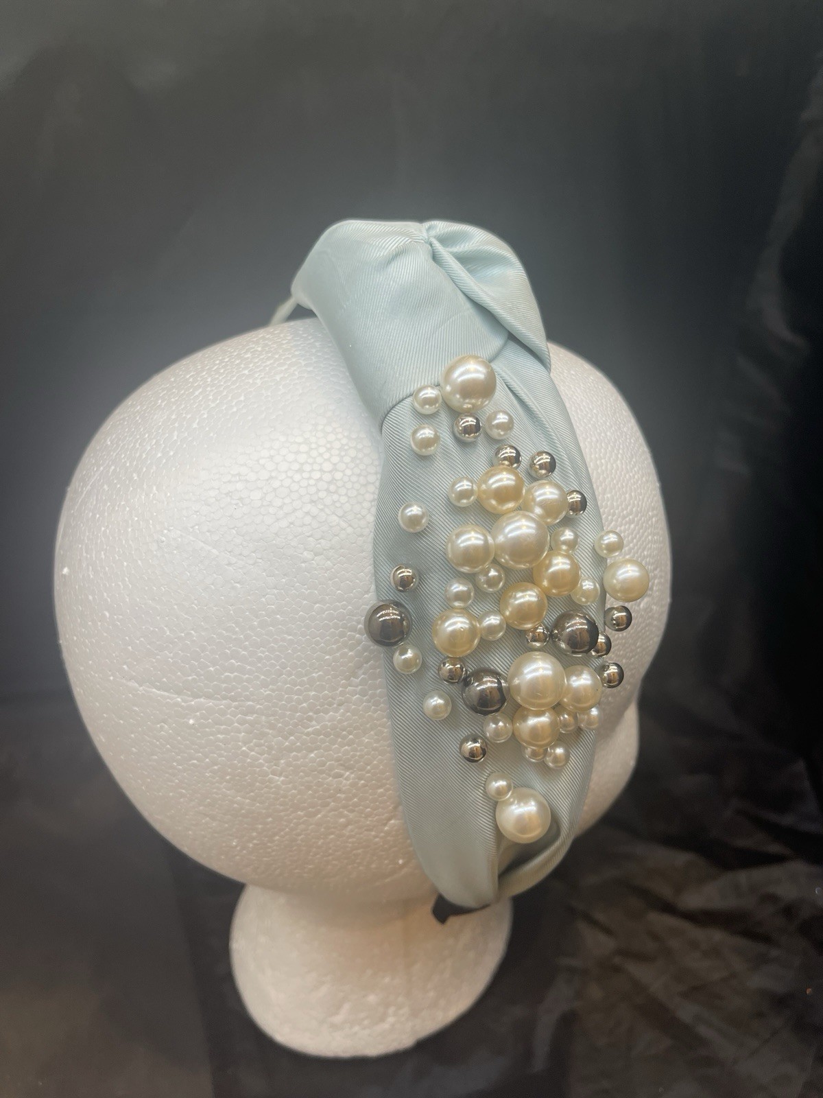 Pearl Headband Women’s pearl Knotted Beaded Jeweled Comfort