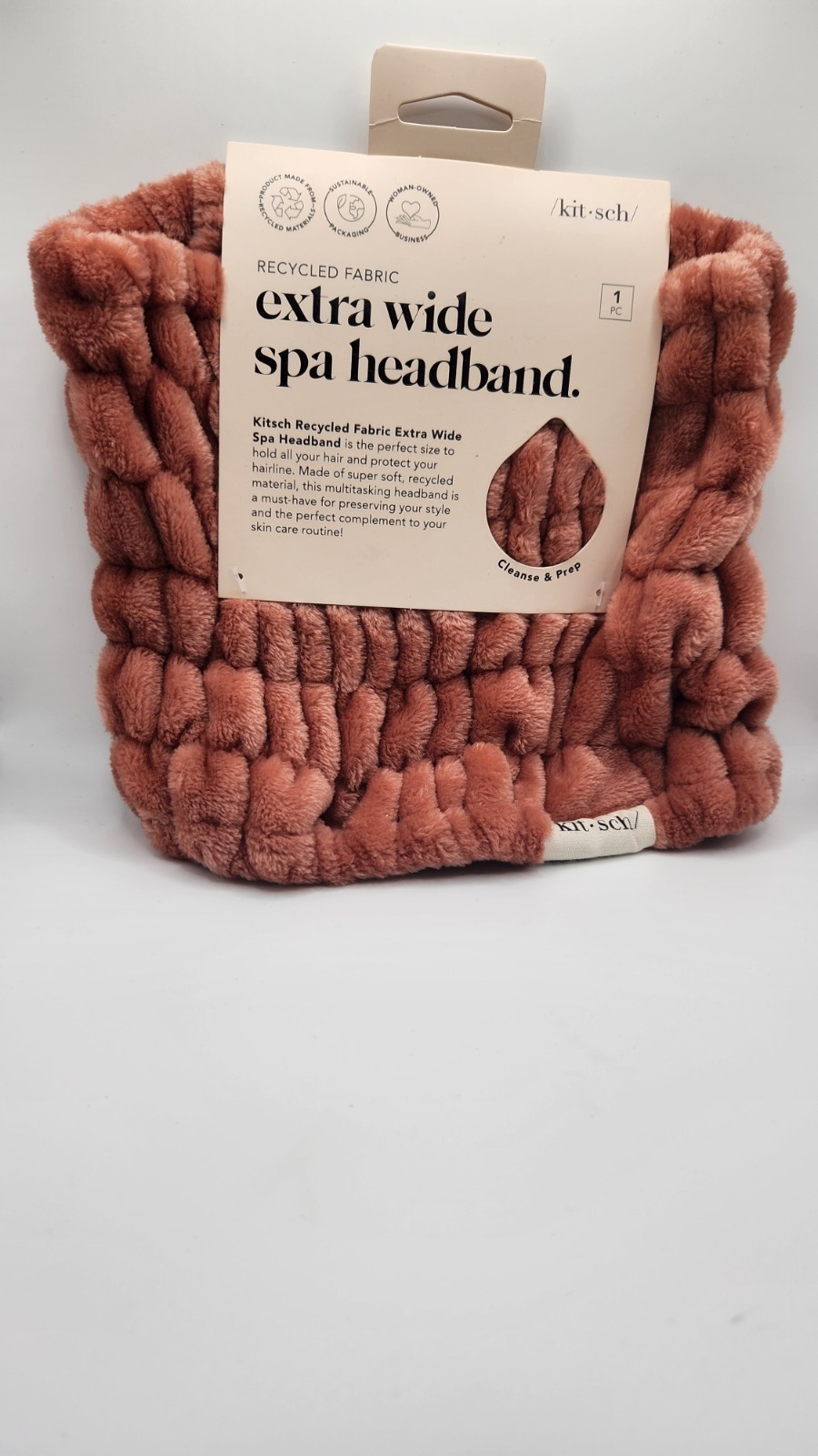 Kitsch Extra Wide Spa Headband Dusty Rose 2-pack New Free Shipping