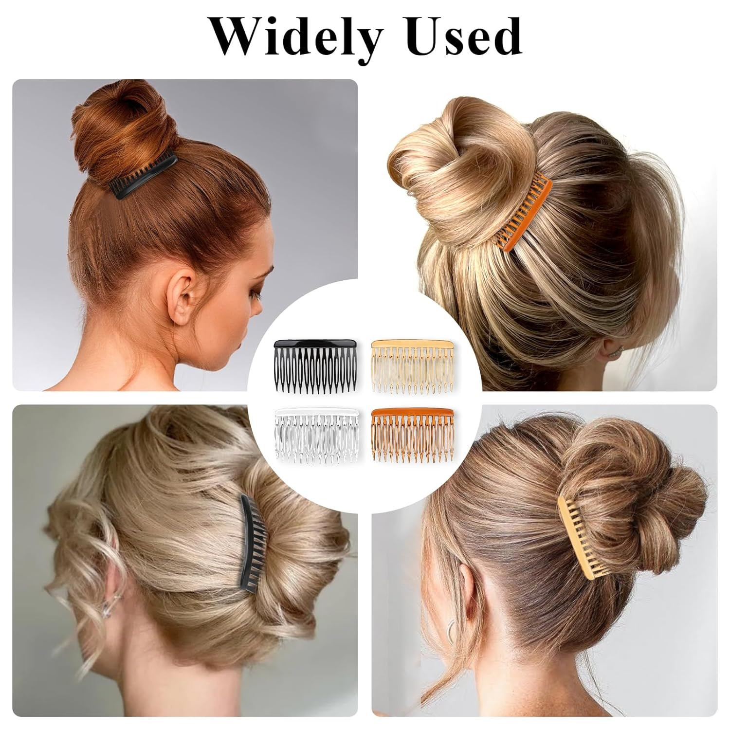 12 Pcs Side Combs French Twist 14 Teeth Decorative Hair Accessories Vintage S…