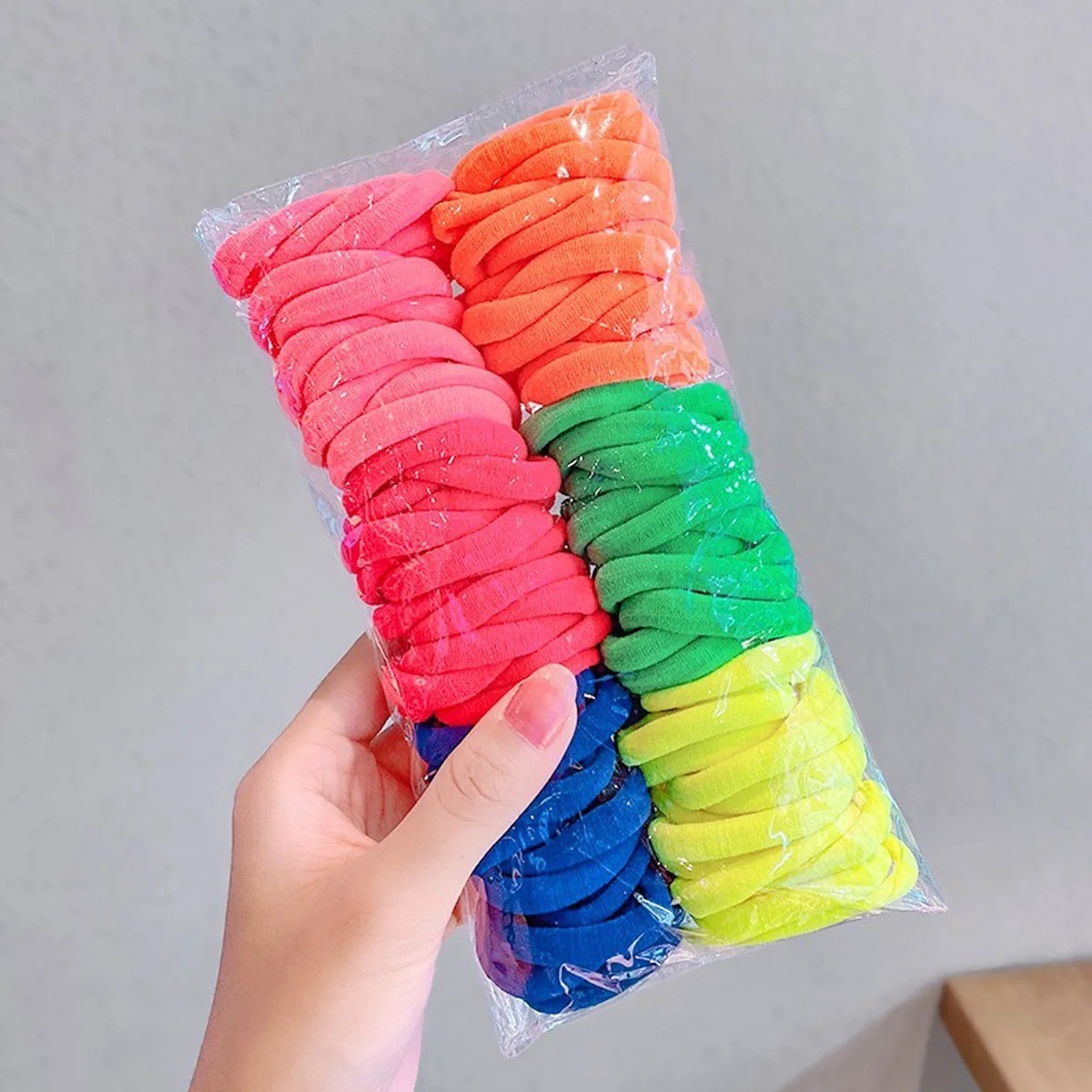 25-100X Women Girls Seamless Hair Band Ties Rope Ring Elastic Ponytail Holder US