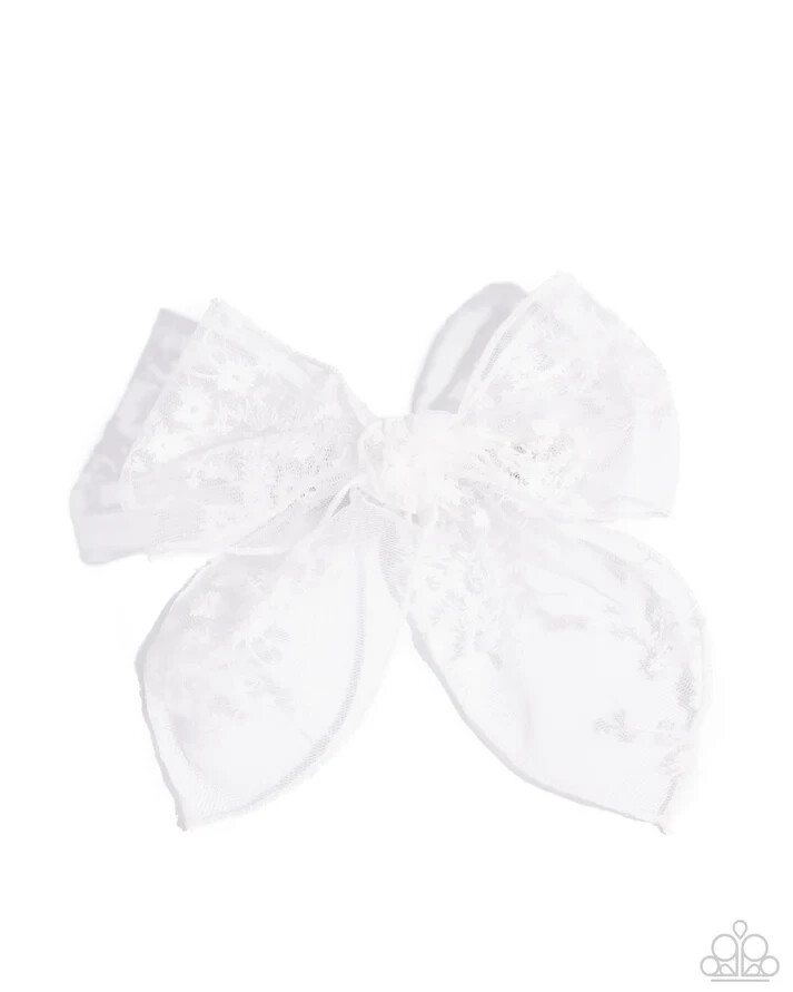 Paparazzi Catwalk Chic White Hair Clip NEW
