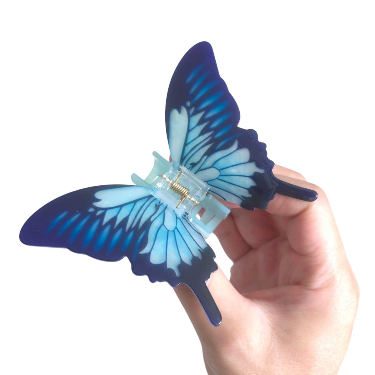 Fancy Butterfly Hair Clips,Novelty Acetate Claw 1 Count (Pack of 1), Blue