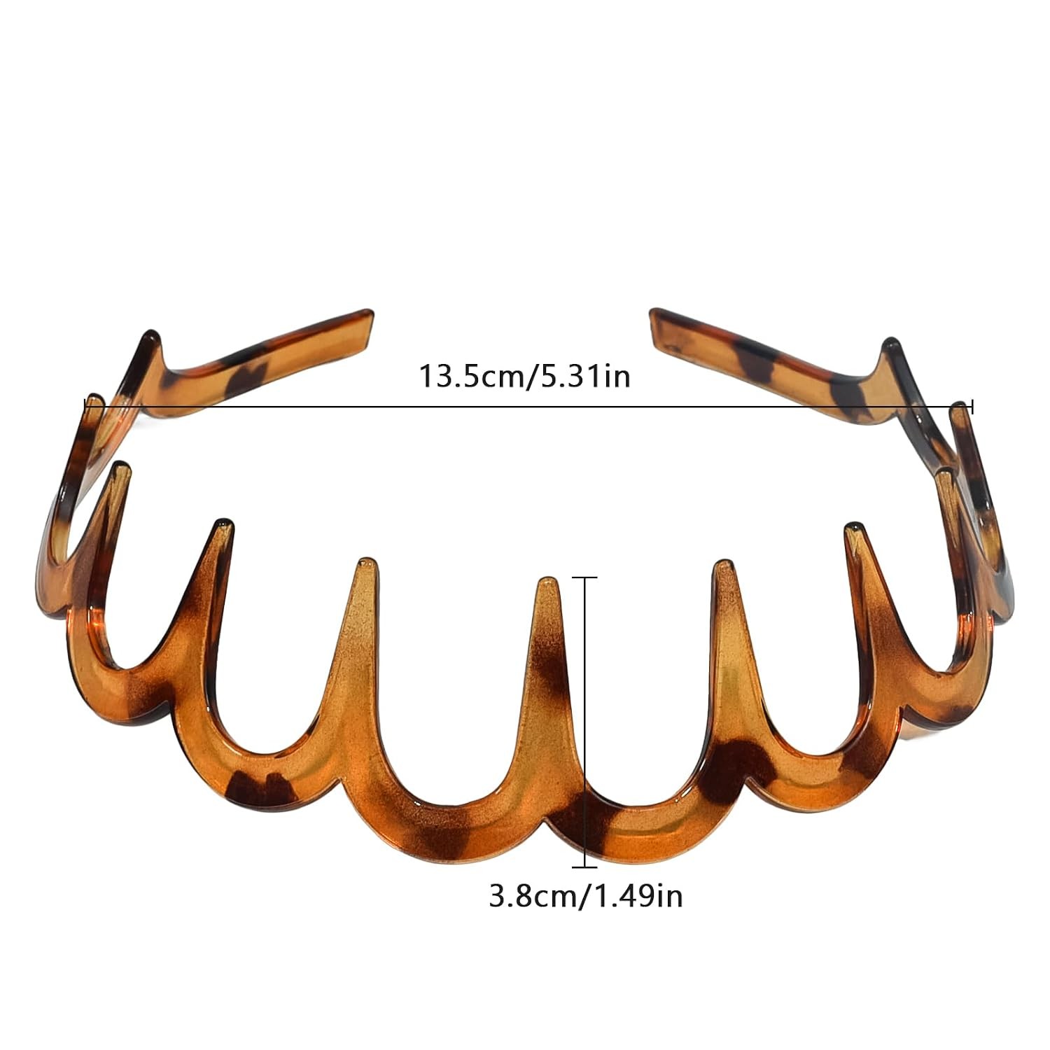 2026 Zigzag Headbands for Women, 2-Pack U-Shaped Hair Comb Headbands, Non-Slip