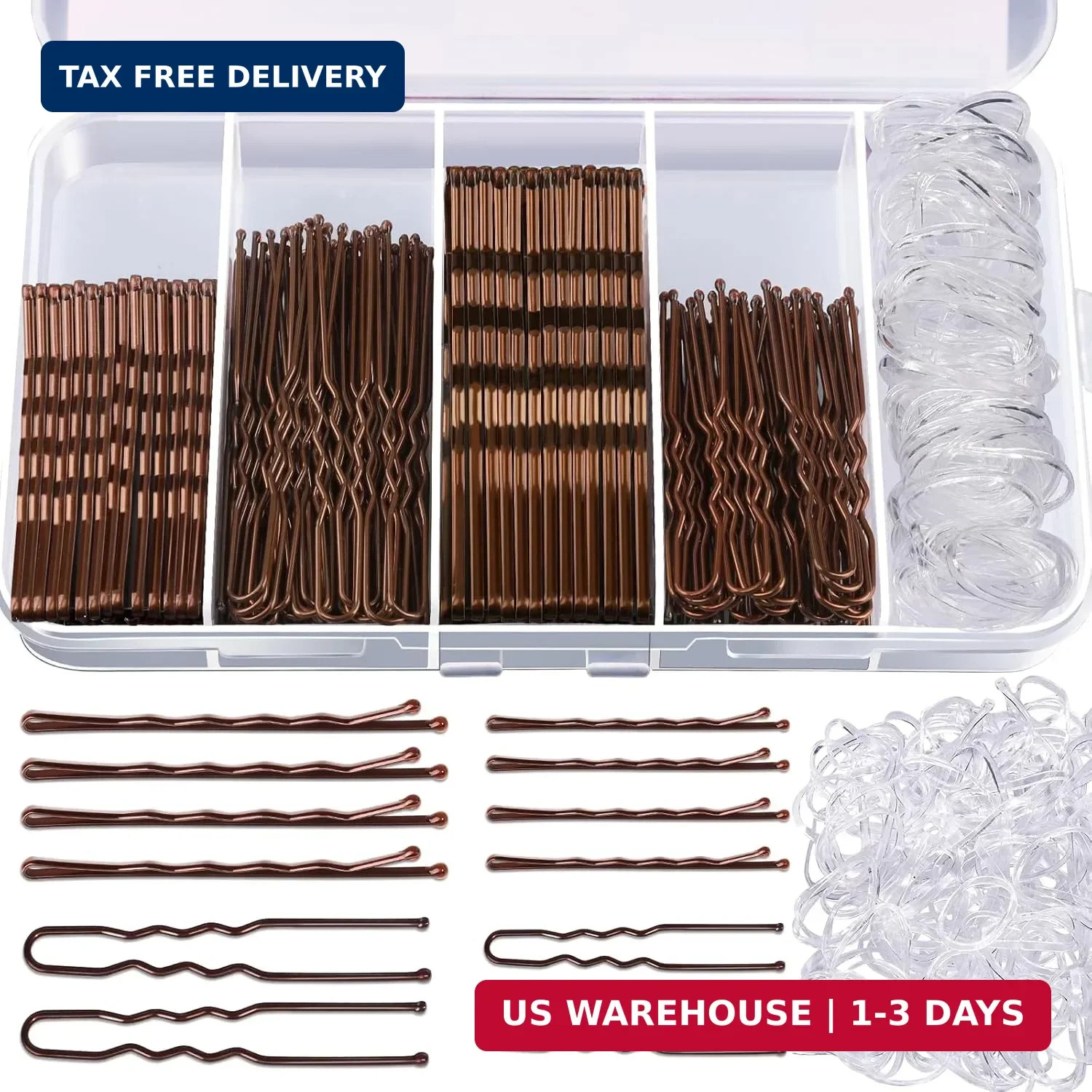 Teenitor 300pcs Bobby Pins Hair Pins Kit, 100 Hair Pin for Women 100 Bobby Pins