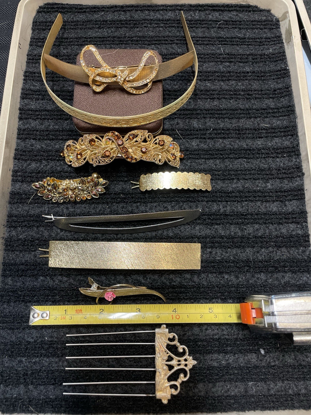 Vintage 9 Piece Hair Assortment Lot, Barrett’s, Headband, Clip
