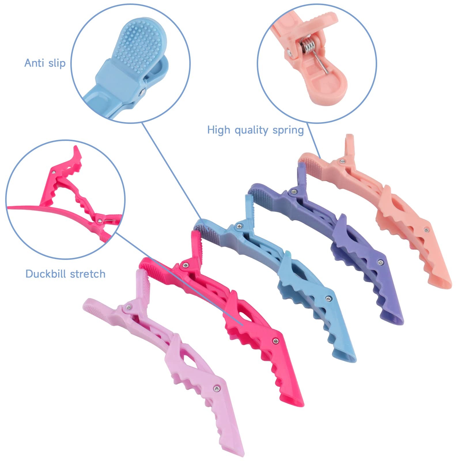 Plastic Non Slip Hair Clips for Women, Hair Styling Clips Sectioning Clips,10PCS