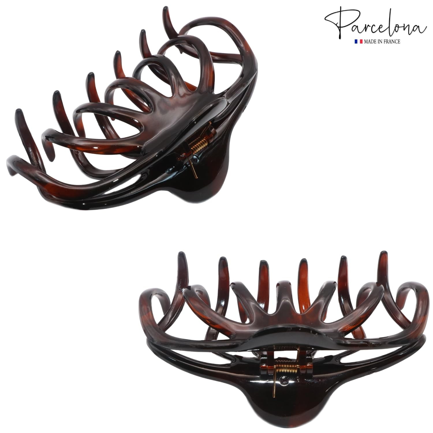 Parcelona French Dendrite Tortoise Shell Brown 1 Count (Pack of 1),