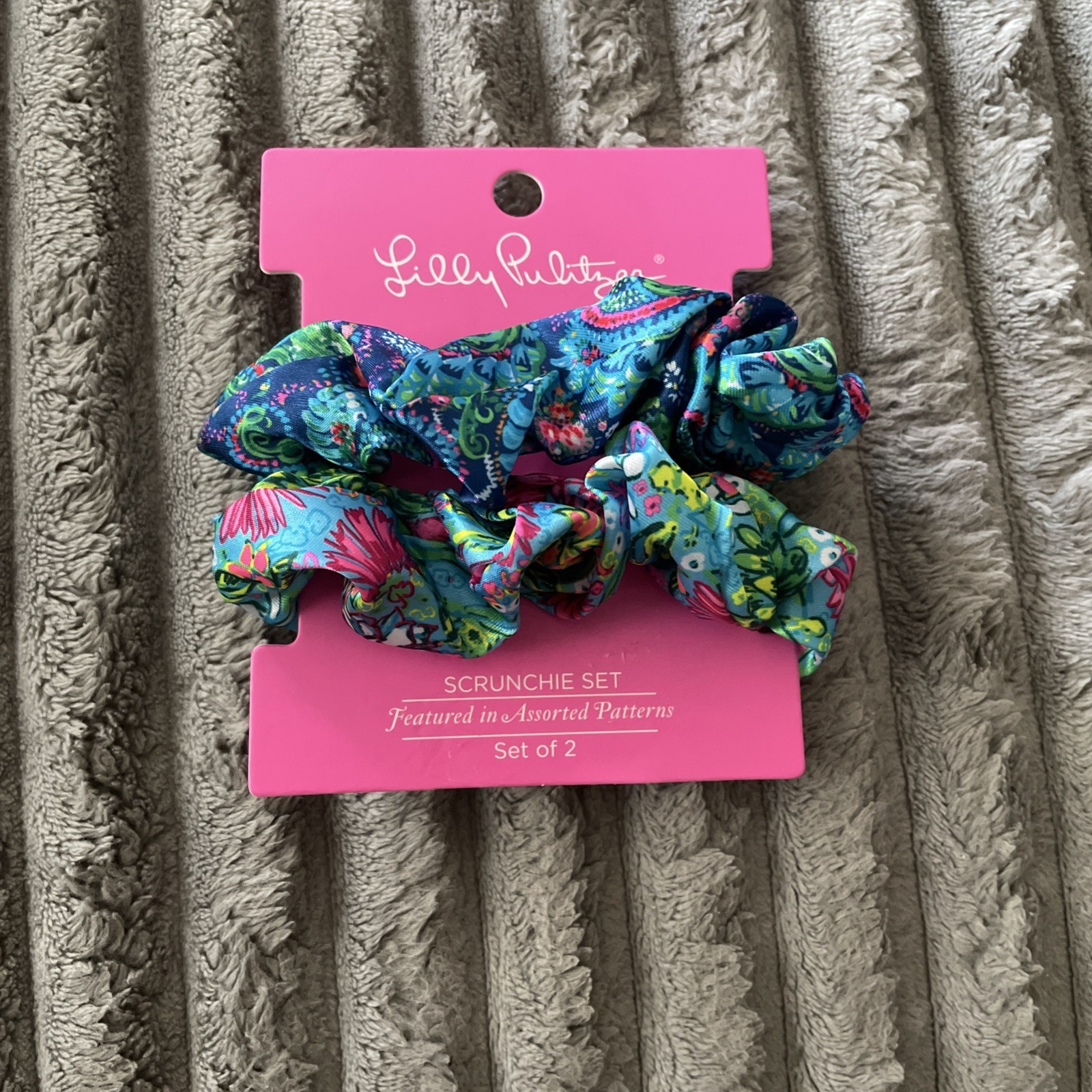 Lilly Pulitzer Women’s satin Scrunchie Set Of 2 Pack