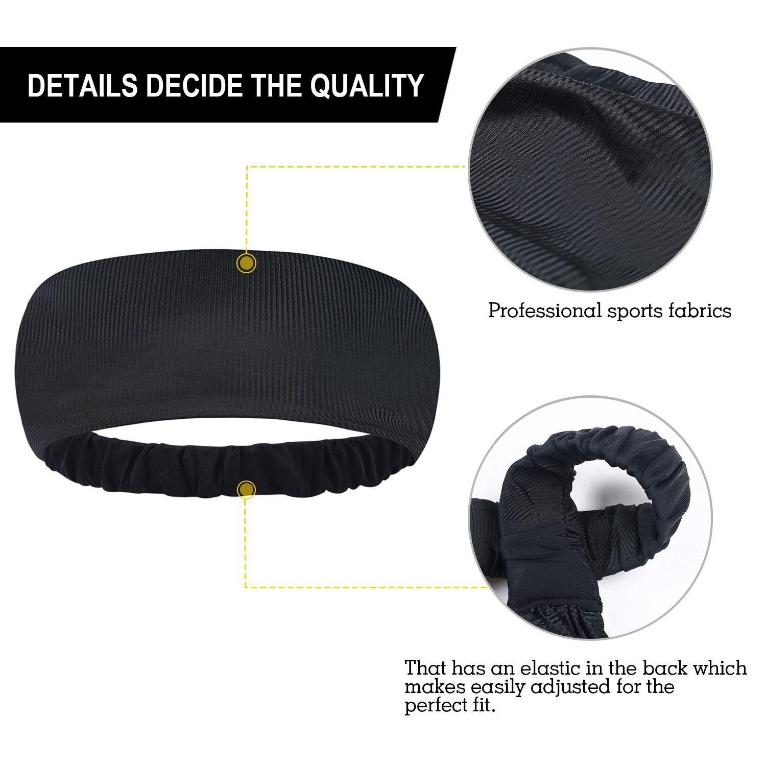 Sports Sweatbands Headbands Workout Non Slip Breathable Headbands for Men Women