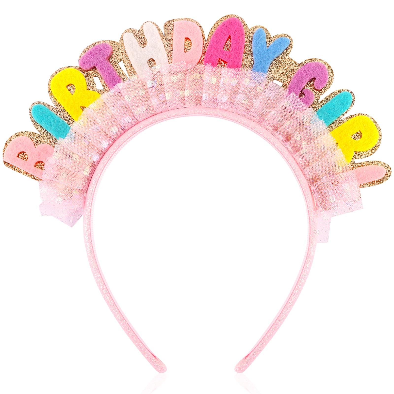 Birthday Girl Headband Princess Crown for Women Girls, Happy Birthday Headban…