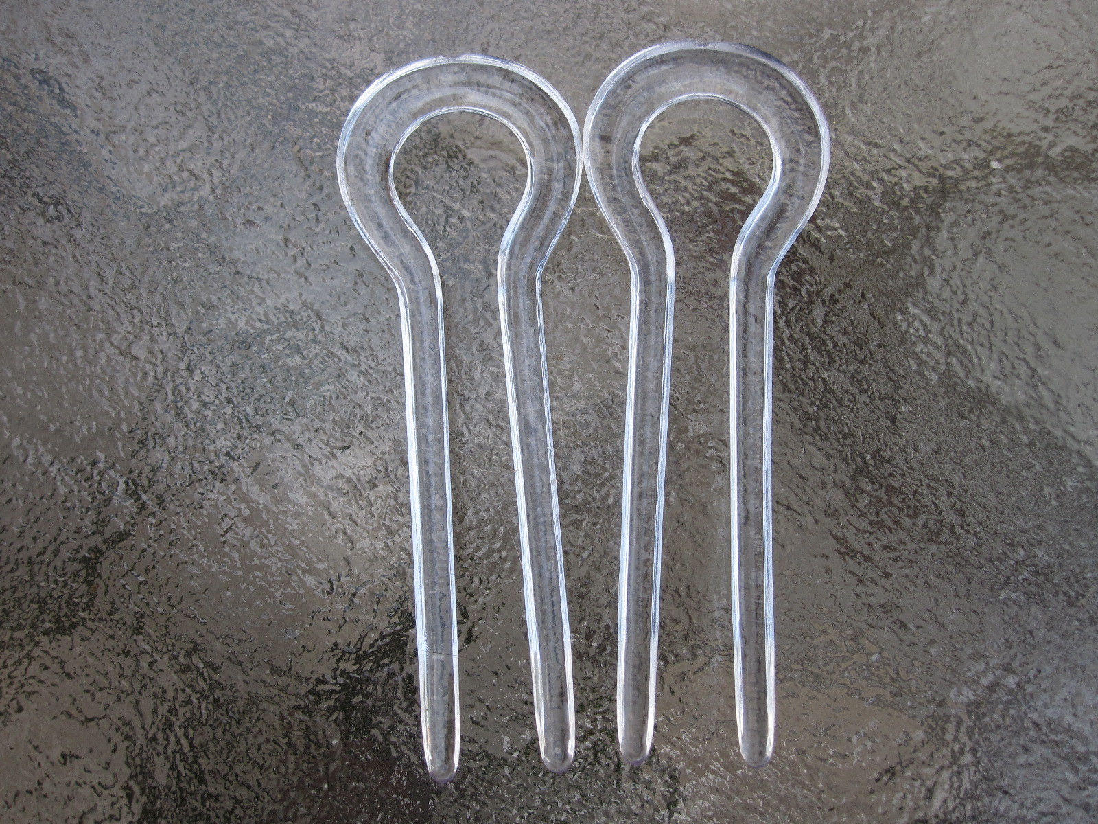 2ea Crystal Loop Top 2 Prong Chignon Hair Pins 3 1/4″ Length Good Hair Days New
