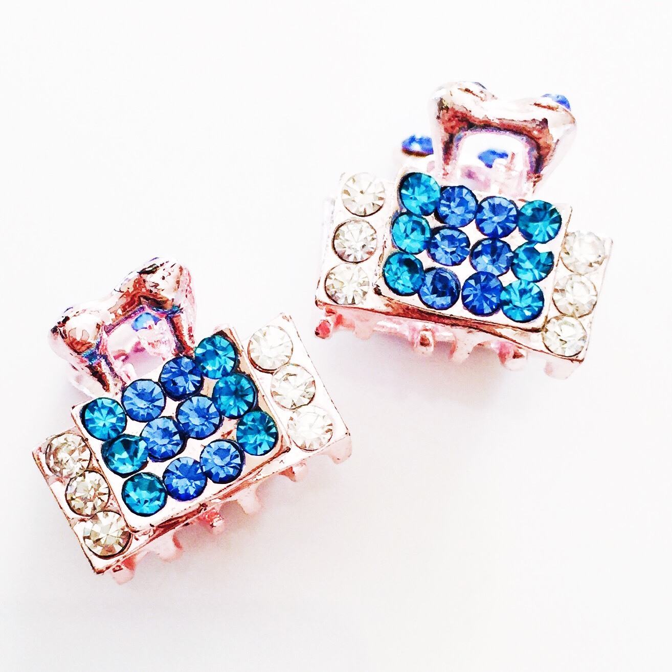 USA SELLER Hair Claw Rhinestone Crystal Hair Clip Hairpin PARTY GIFT Blue 2