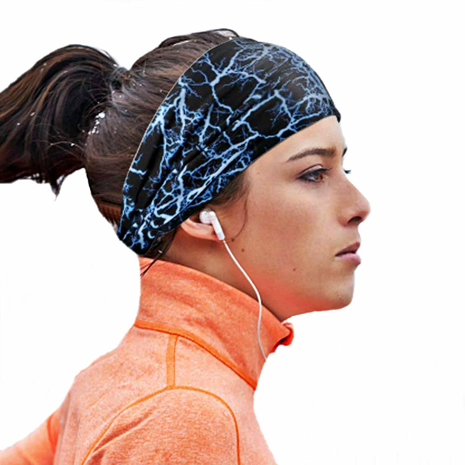 Headbands for Men Women Non-Slip Sweat Bands Sports Yoga Running Jogging Cycling