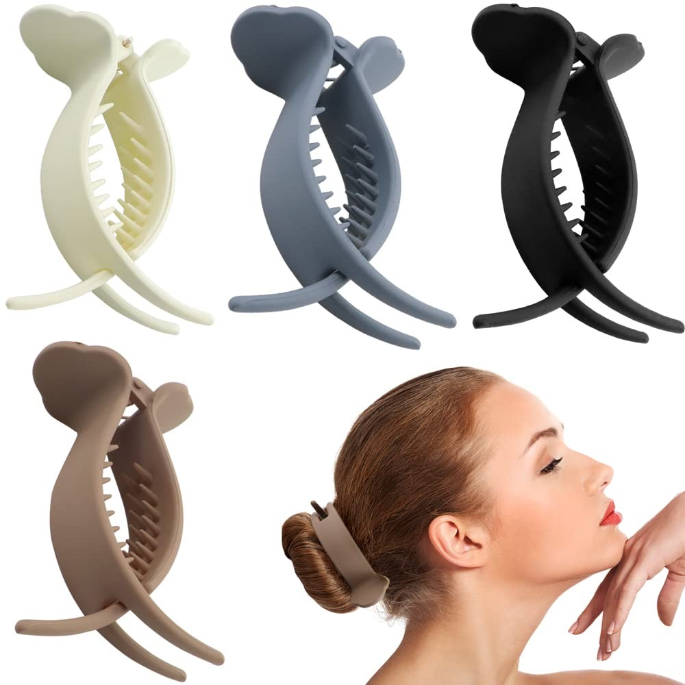 NAIHOD 4 Pack Hair Braiding Tool, Fashion 4 Count (Pack of 1), Gray,Brown