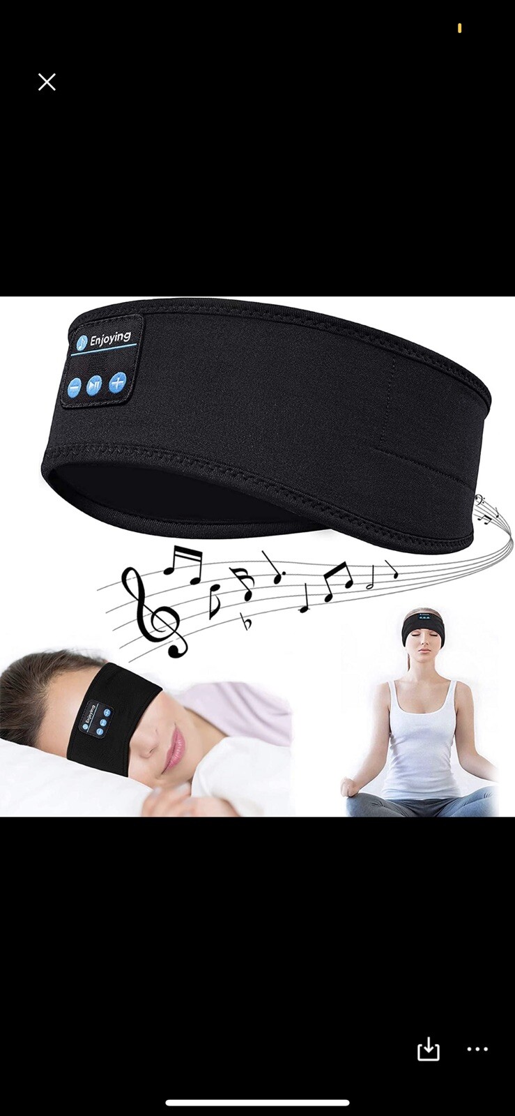 Sleep Wireless Bluetooth Headband Perfect for Air travel,￼ Jogging,￼ Work out￼,
