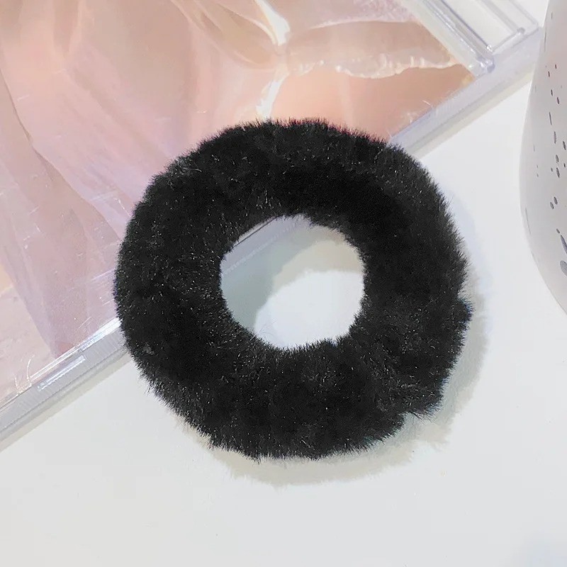 Furry Faux Rabbit Fur Hair Scrunchies Artificial Fur Hair Bobbles Elastic Hai…