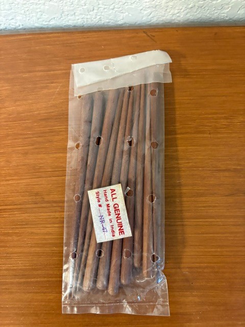 Wood Beadable Hairsticks made in India New in original package set of 10