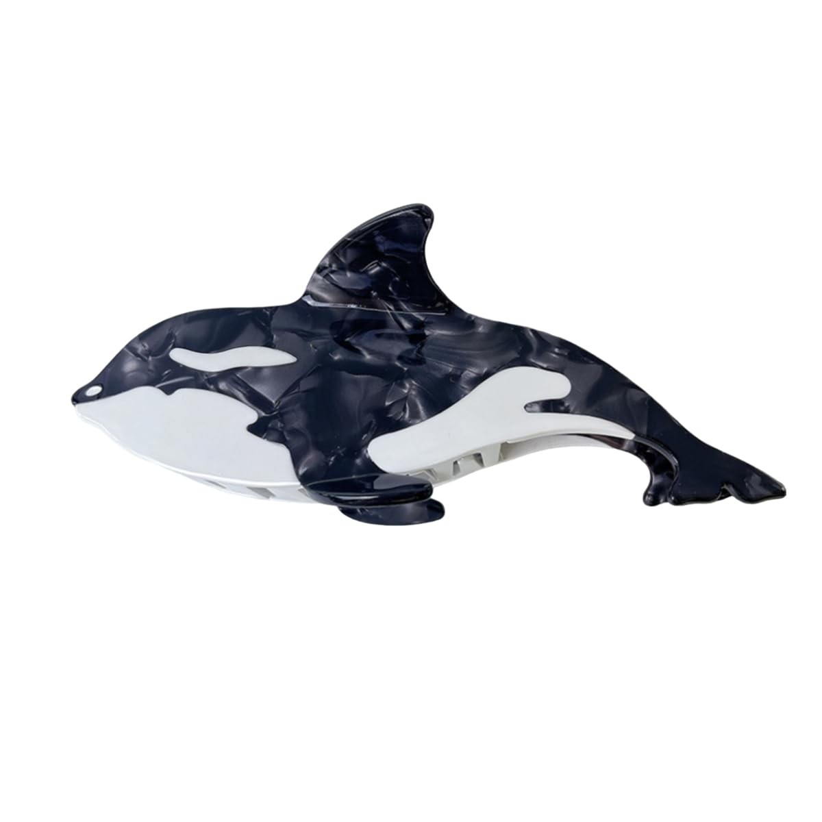 Fantasy Black Killer Whale Hair Clip,Acetate 1 Count (Pack of 1),