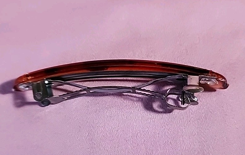 Lot of 6 Colorful Acrylic Hair Barrettes. Unknown Brand. Pre-owned Condition.