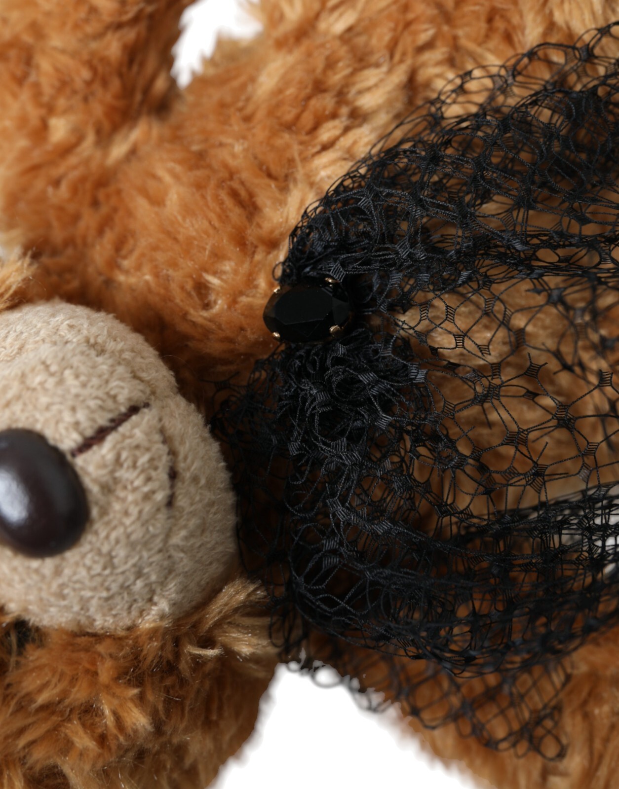 DOLCE & GABBANA Diadem Brown Teddy Bear Gold Crystal Crown Hair Band RRP 1100usd