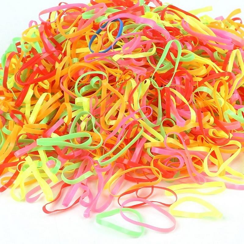 1000 Strong Elastic Rubber Bands Assorted Colours Sizes Home, School and Office