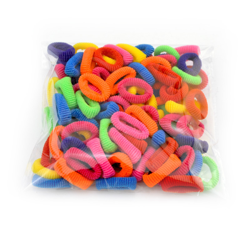 100pcs Child Kids Hair Holders Cute Rubber Band Elastics Scrunchies – Pick Color