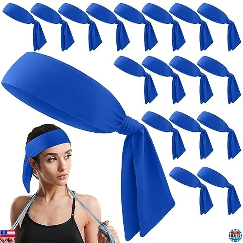 18 Pack Sports Headbands for Men & Women – Elastic Sweatbands for All Activities