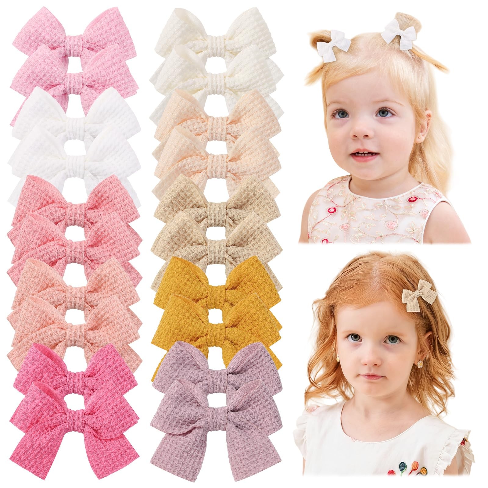 Jollybows 20pcs Baby Hair 20 Count (Pack of 1), Pink, Yellow, White, ect