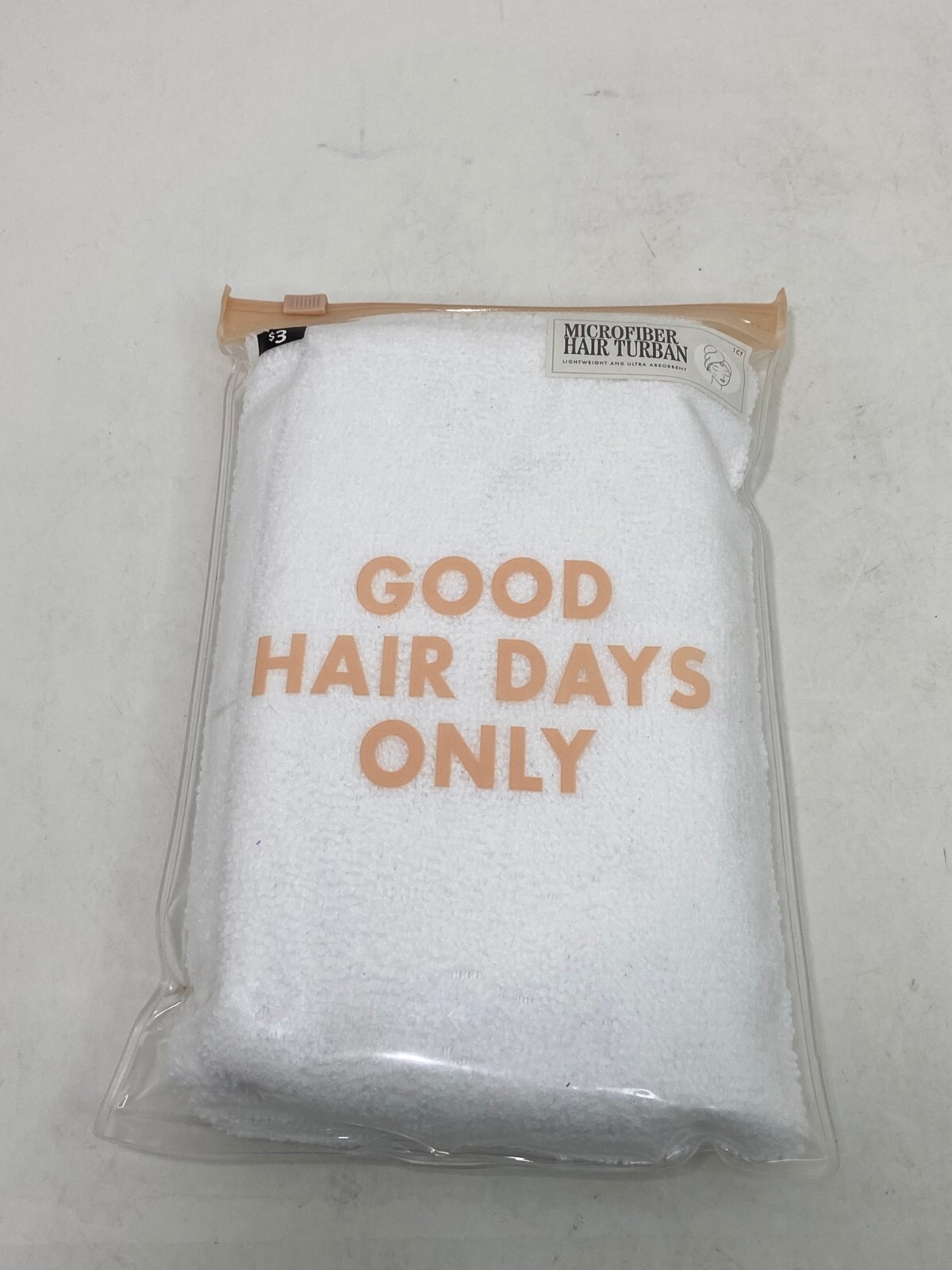 🐞 GOOD HAIR DAYS ONLY WHITE TERRYCLOTH TURBAN NEW – I1