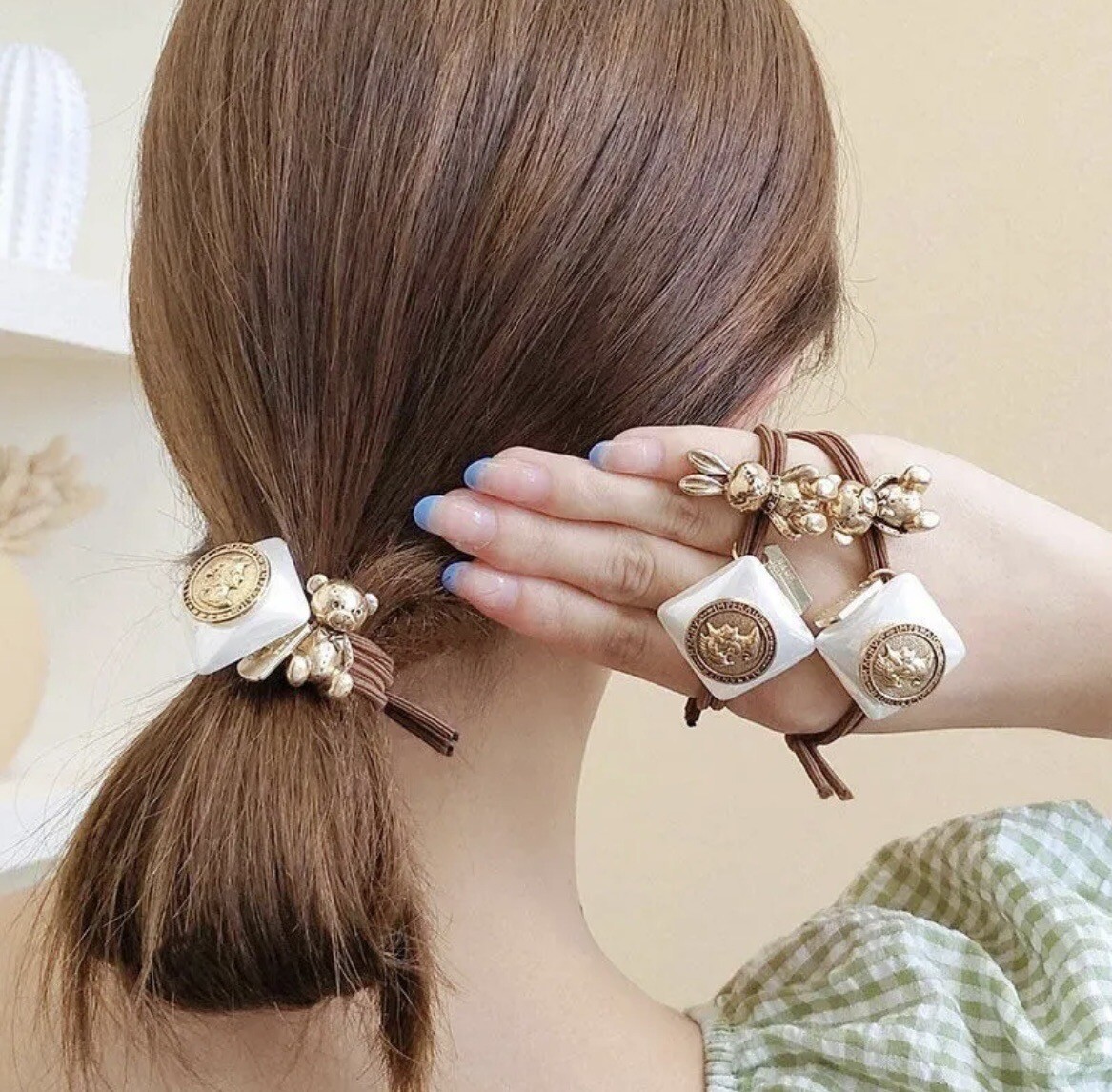 US 12PCS Women Elastic Hair Ring Ropes Ties Scrunchie Rubbers Set Of More Types