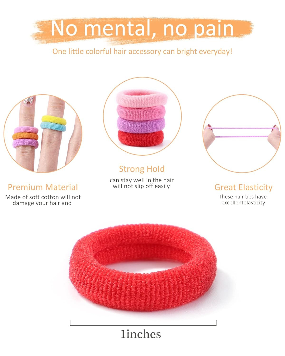 300Pcs Baby Hair Ties Girls Elastic Hair Accessories Small Nylon Hair Bands for