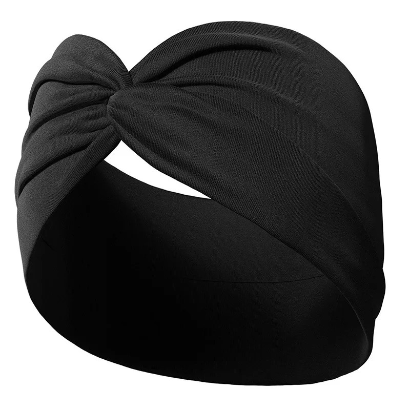 Headbands Yoga Wide Thick Stretch Boho African Turban Leopard Knotted Women