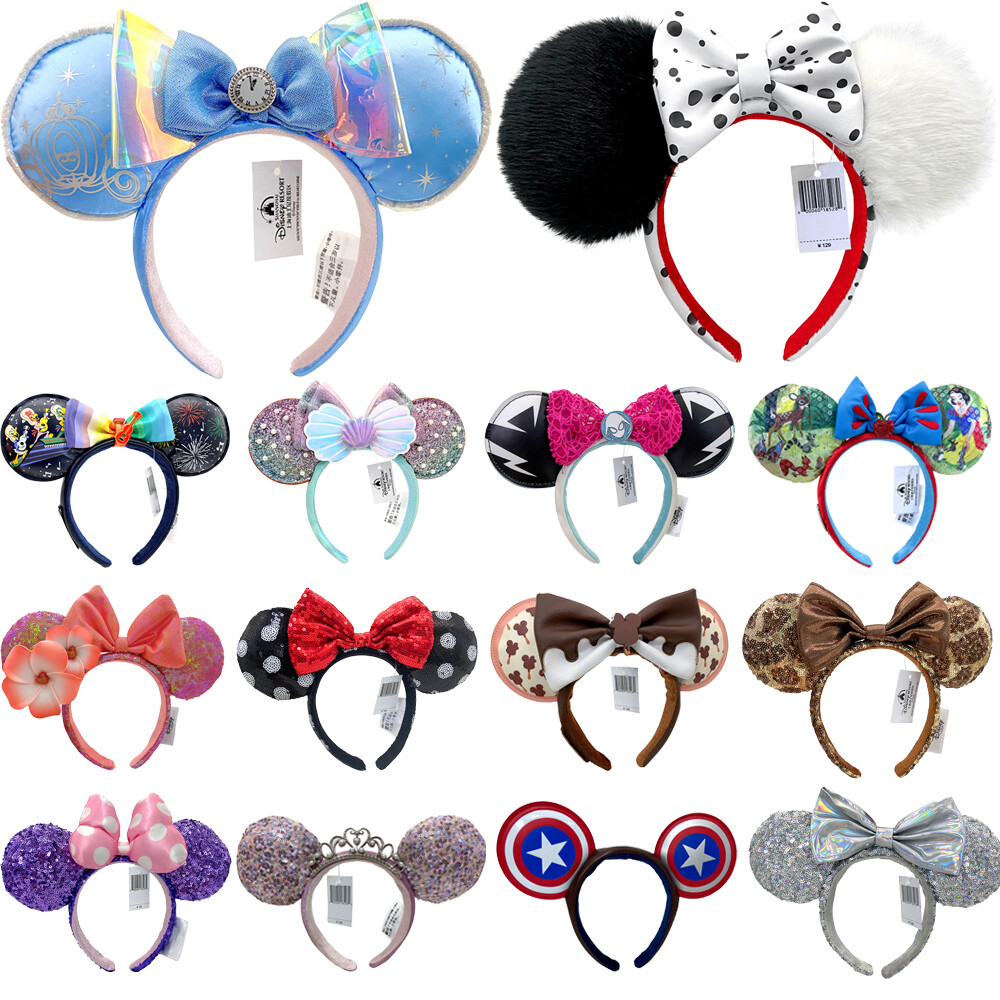 224 Styles Disney Parks Loungefly Magical Bow Sequin Minnie Ears Headband NWT