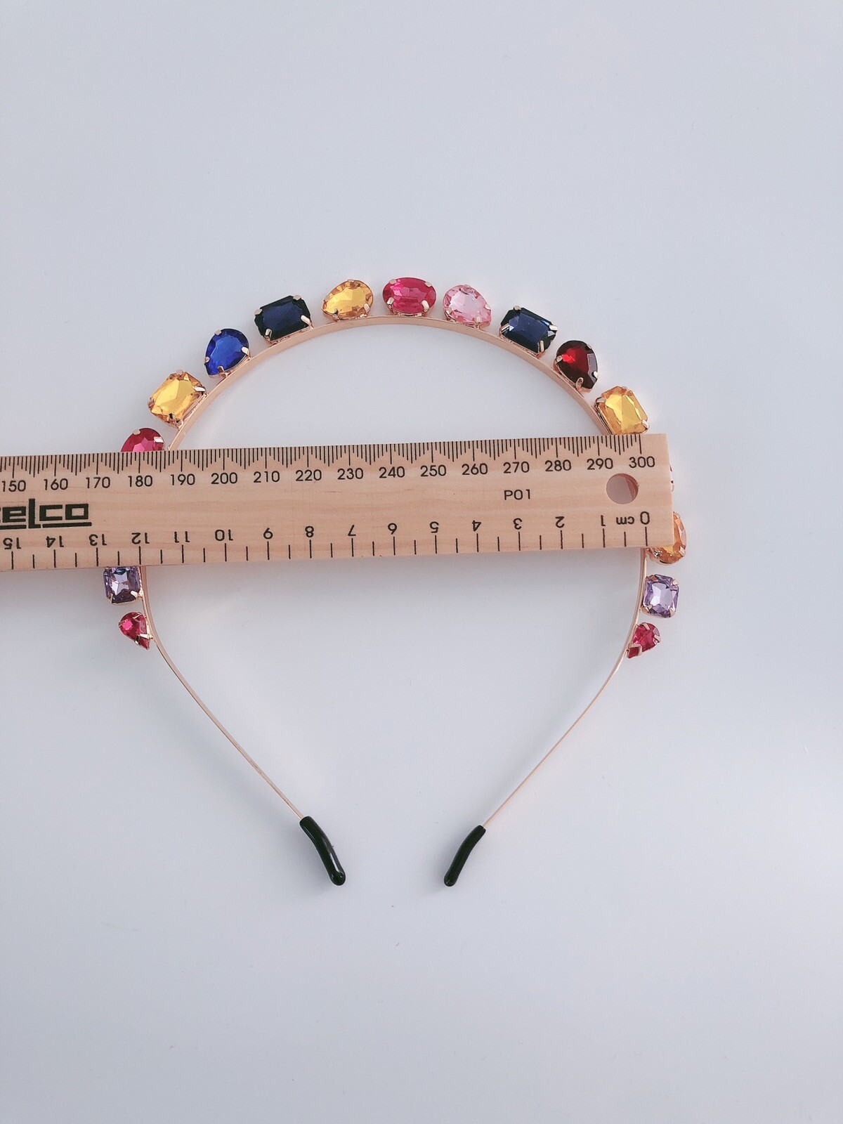 Women Girls Colorful Bling Crystal Gem Rhinestone Metal Head Hair Band Headband