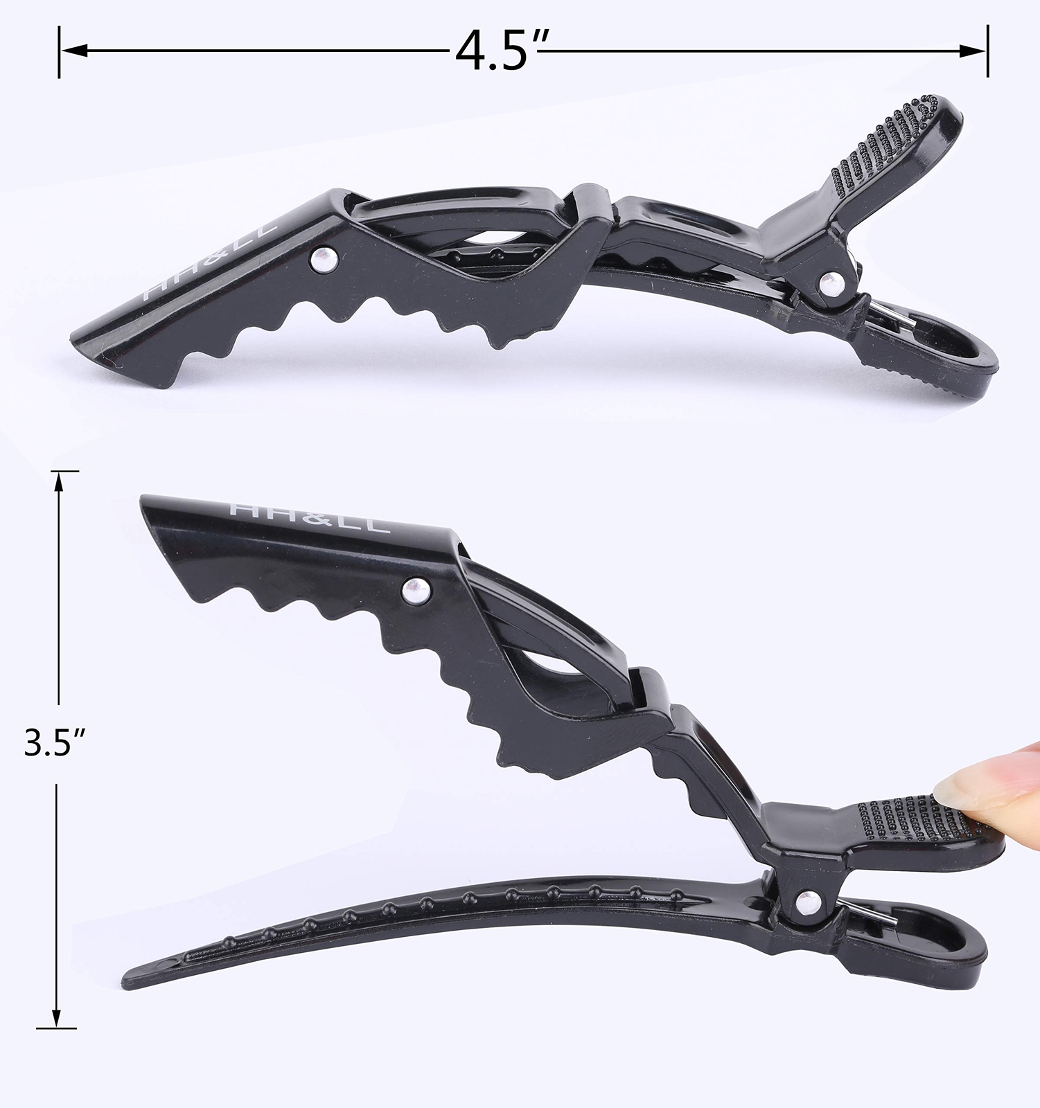 10PCS Hair Clips for Women Wide Teeth Alligator Salon Styling Clip Black/White