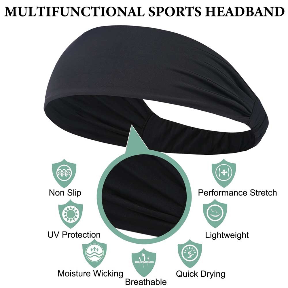 Sports Sweatbands Headbands Workout Non Slip Breathable Headbands for Men Women