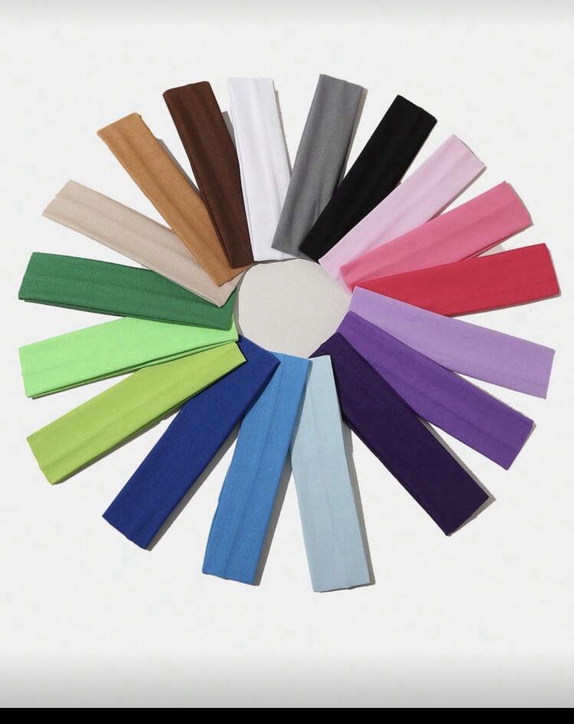 Multicolor Fabric Headbands Set for Women Teens Casual Activewear