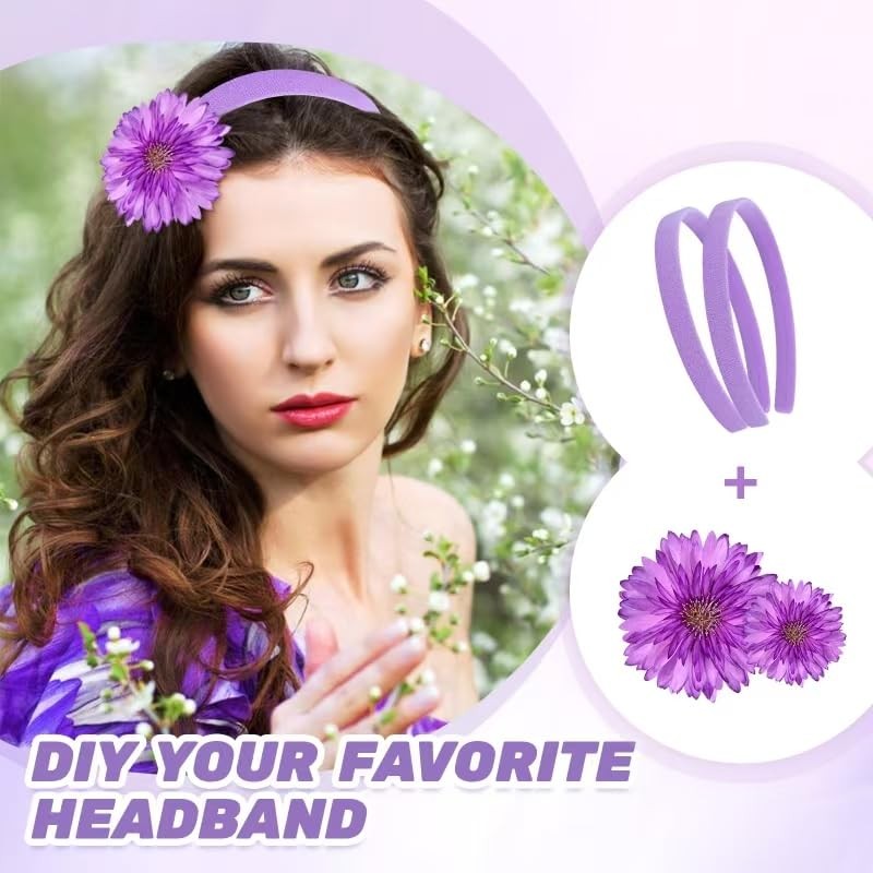 20 Pieces Width 1.5cm/0.6″ Solid Cloth Covered Blank Plain Plastic Headbands …