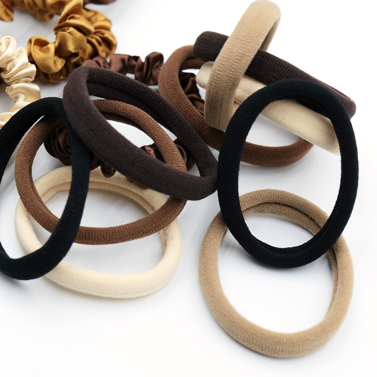 30 PCS Hair Ties Scrunchies Set For Women Big Satin Elastic Bands Ponytail Kit