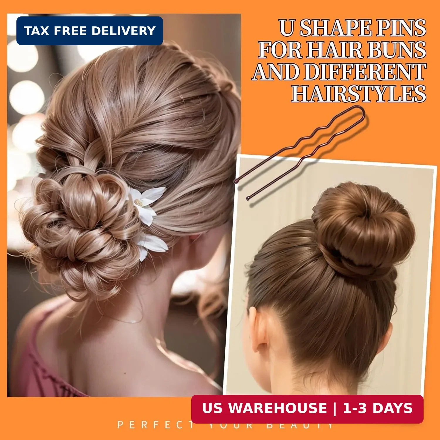 Teenitor 300pcs Bobby Pins Hair Pins Kit, 100 Hair Pin for Women 100 Bobby Pins