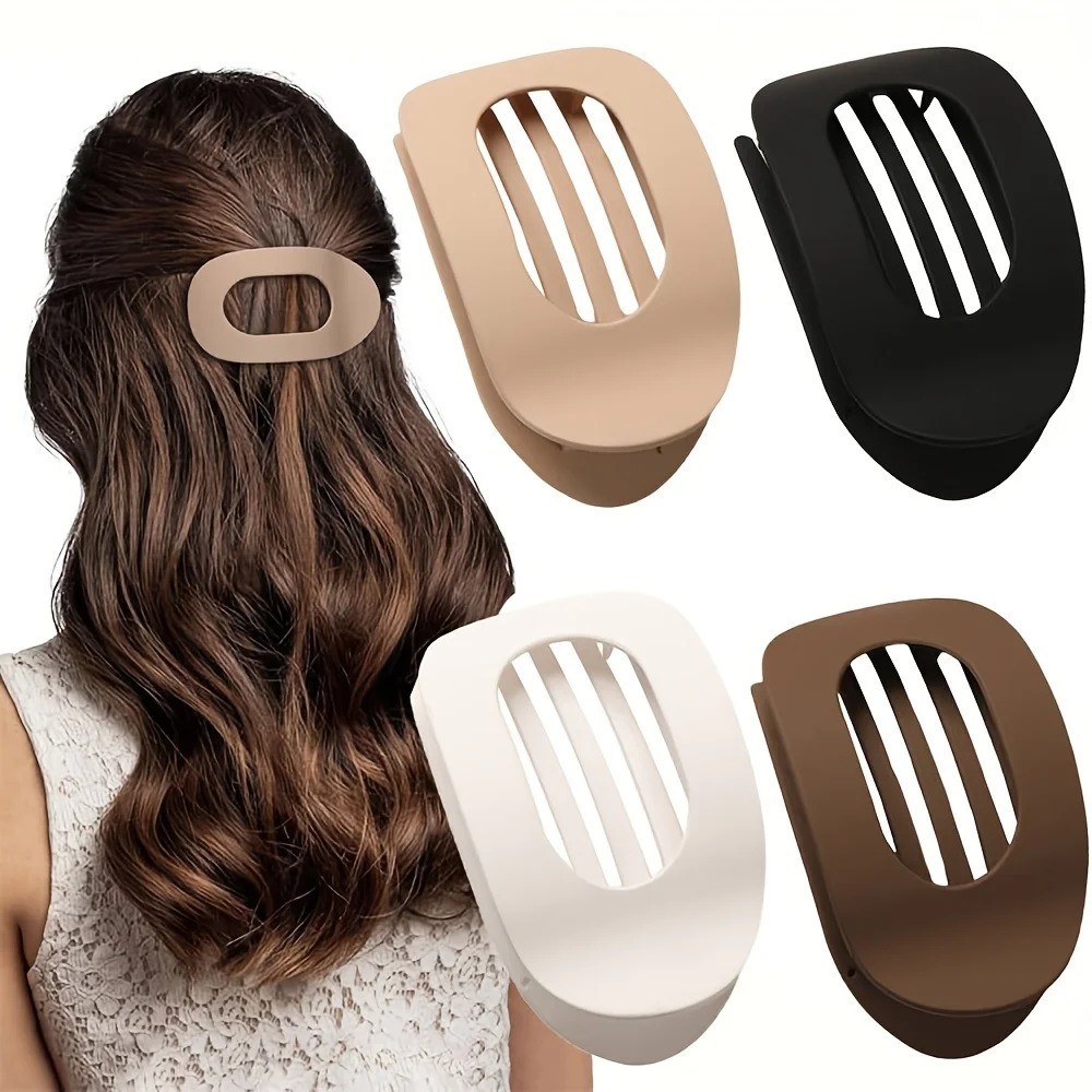 4Pcs Flat Hair Clips Matte Alligator Large Hair Claw Clips Thick Thin Hair Stron