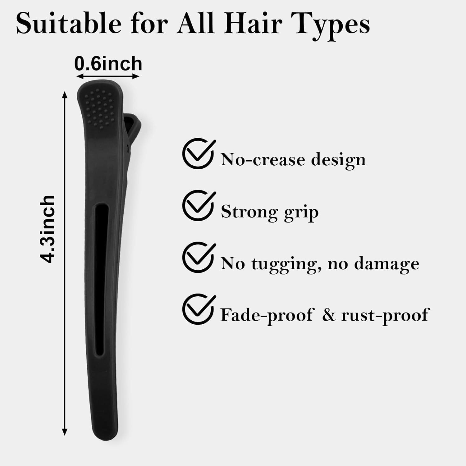 12 Pack Hair Clips for Styling Sectioning Anti-Slip No-Trace Duck Billed Hair
