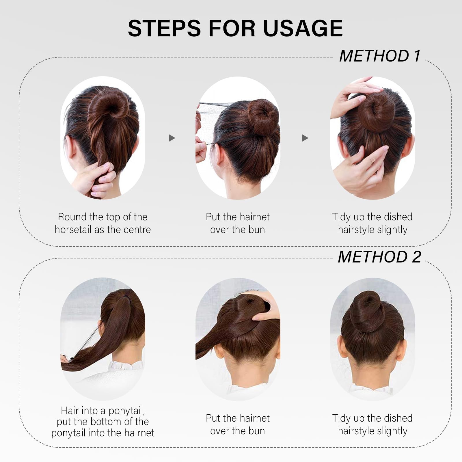 100Pcs Brown Hair Nets for Women, 20 Inches 50cm 100 Count (Pack of 1),