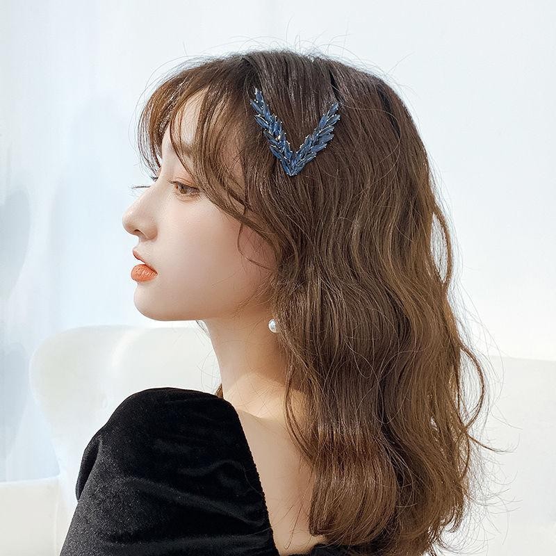 Luxury Crystal Hair Clip Women Korean V Shape Buckle Hairpin Fashion Headwear Gi