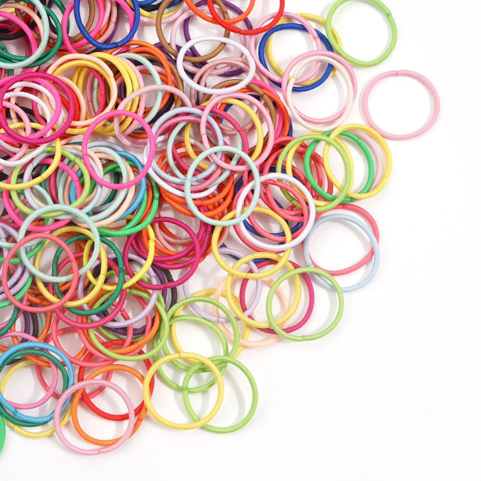 300PCS Toddler Hair Ties,Durable Rubber Elastics Tie,Small Ponytail Holders E…