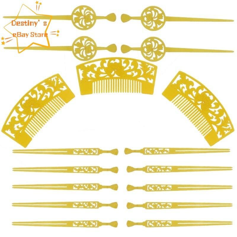 Japan KANZASHI Comb Headwear KYOTO KIMONO Geisha Acrylic Hairpin Vintage Gift