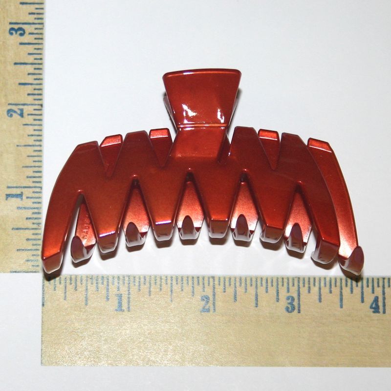 Helfrance Hair Claw Jaw Clip Women French Zigzag Pattern Print Made in France